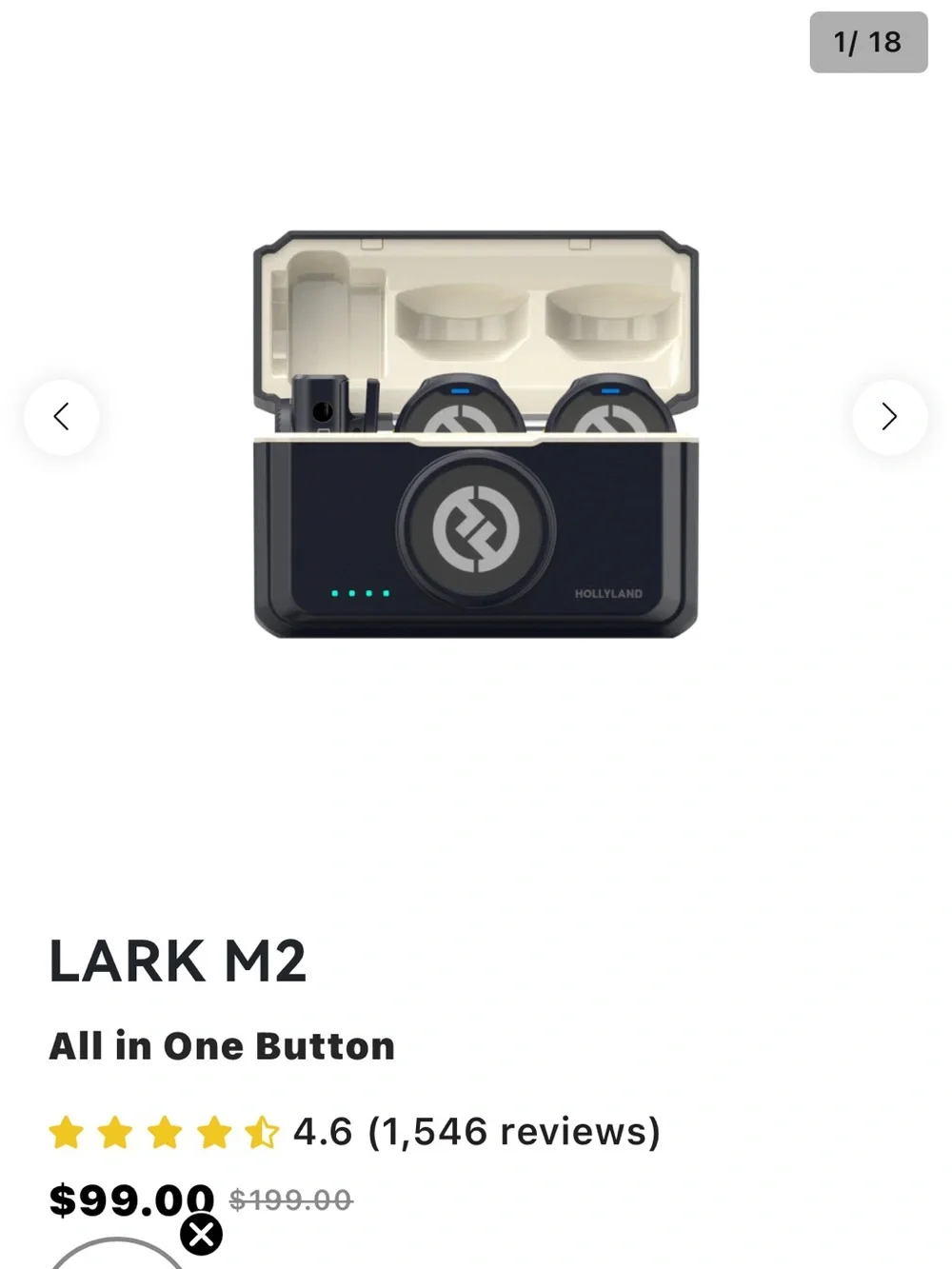 Hollyland Lark M2 wireless microphone, Hollyland Woreless Earbuds combo